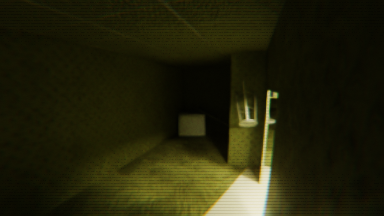 Backrooms render — corridor angle
